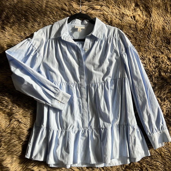 Blue collared button-up shirt - Picture 3 of 4